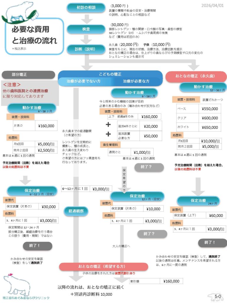 必要な費用と治療の流れ